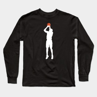 Shoot basketball jump slam silhouette Long Sleeve T-Shirt